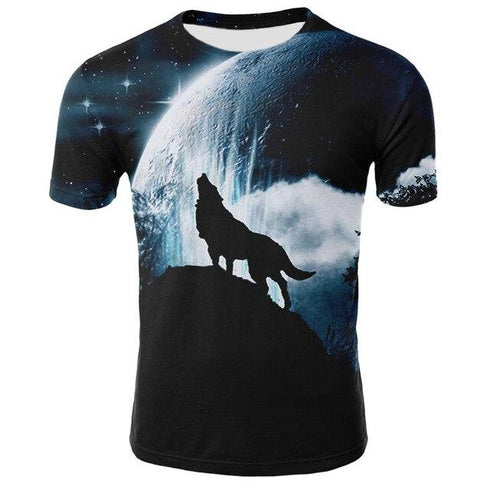 T-Shirt Loup Col Rond
